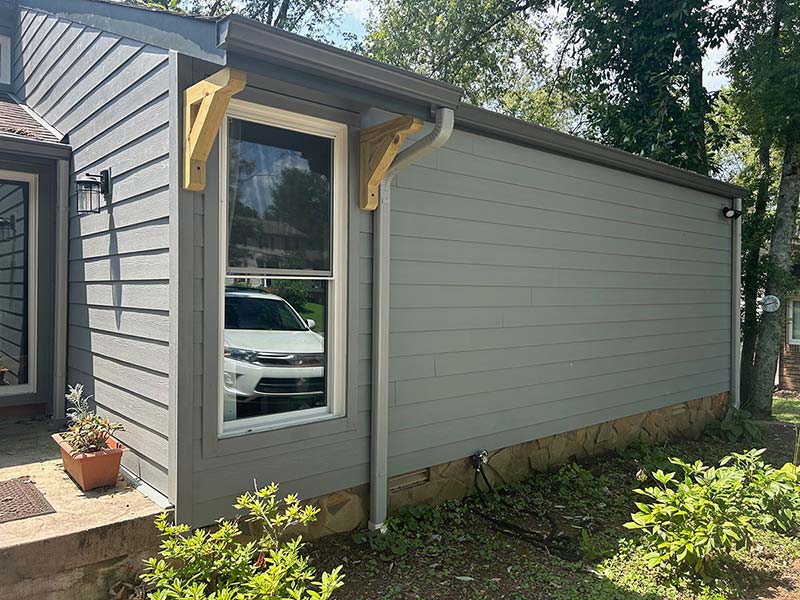 Vinyl Siding corner of the house close up