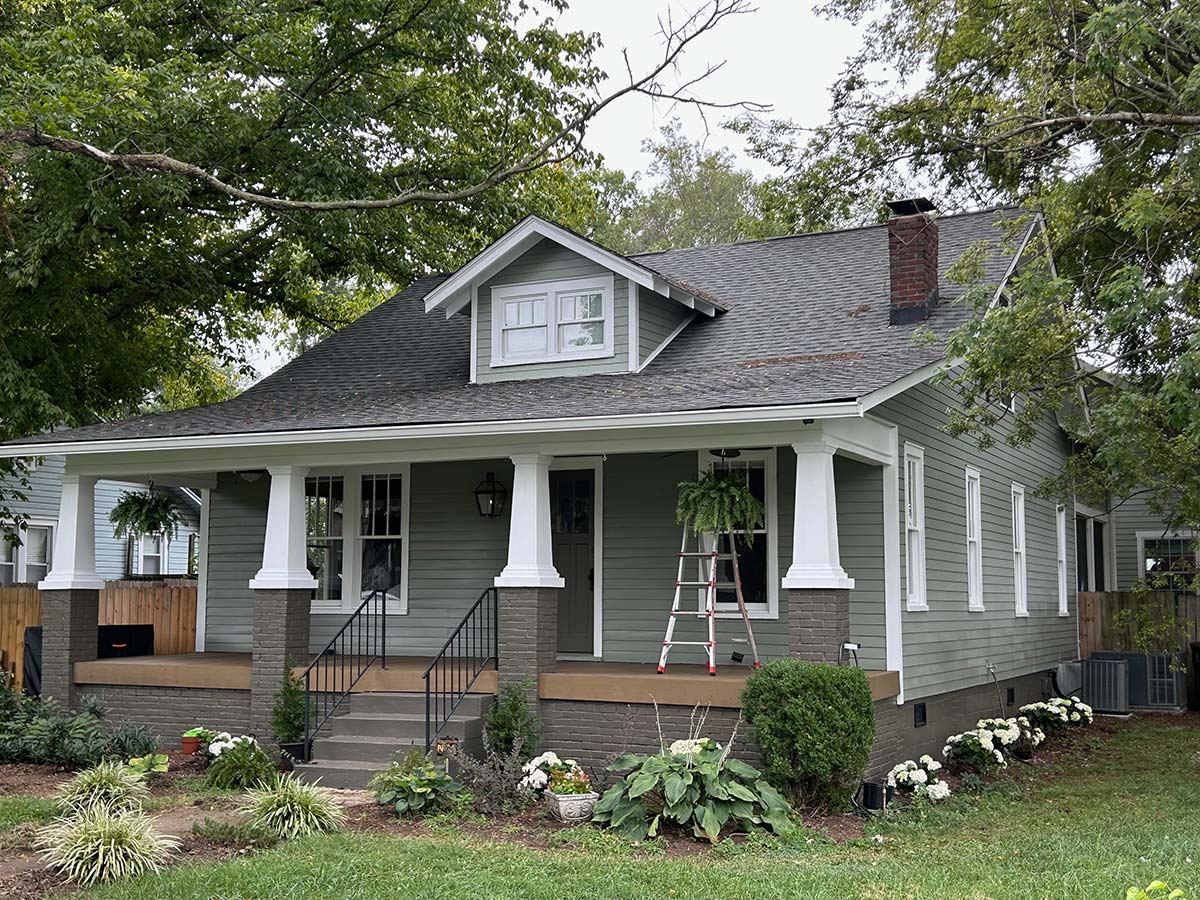 The Illinois Project - Located in The Nations Neighborhood in North West Nashville - Final front image showing new James Hardie Siding Installation and Replacement