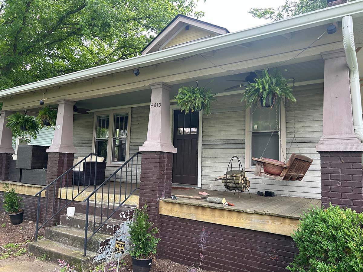 The Illinois Project - Located in The Nations Neighborhood in North West Nashville - Before front image showing old wood siding