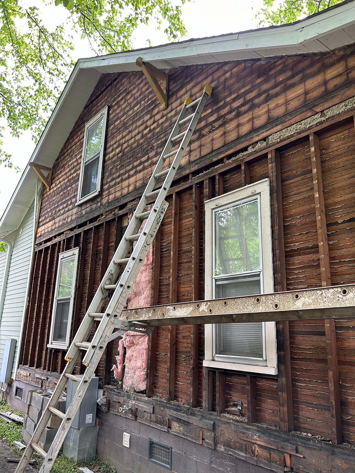 The Illinois Project - Located in The Nations Neighborhood in North West Nashville - Before image showing the old siding
