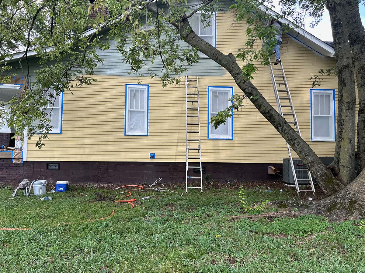 The Illinois Project - Located in The Nations Neighborhood in North West Nashville - Before image showing the new siding before the paint